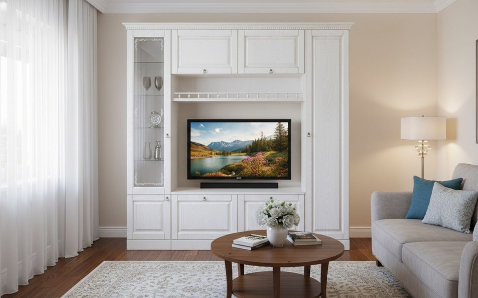 Гостиная Вероника-8 бодега светлый/ясень патина