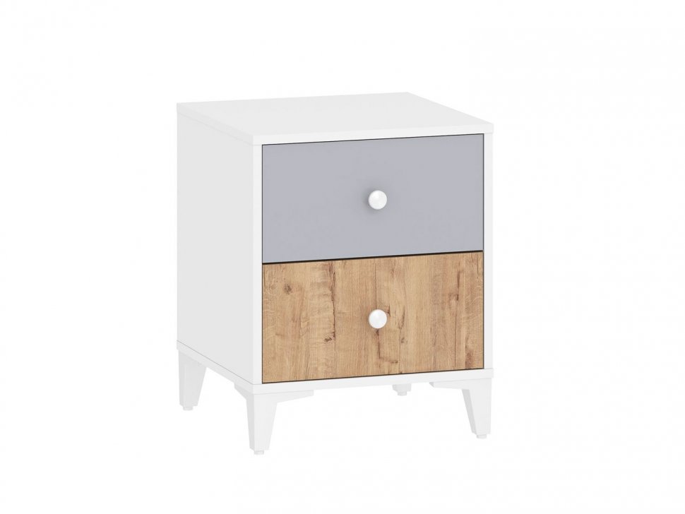 Детская Морти 1 Дуб Бунратти/белый/серый