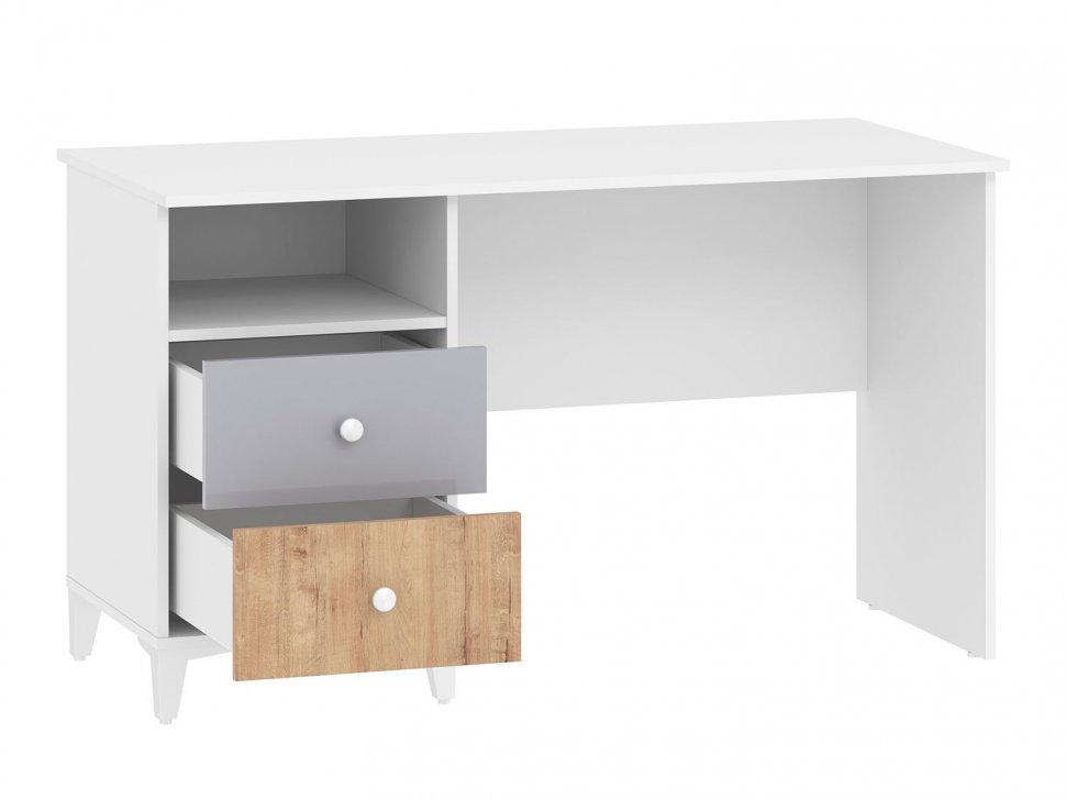 Детская Морти 1 Дуб Бунратти/белый/серый