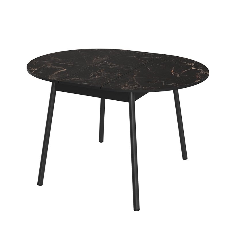 Стол раздвижной Цент (Мебель-Трейд) Мрамор черный