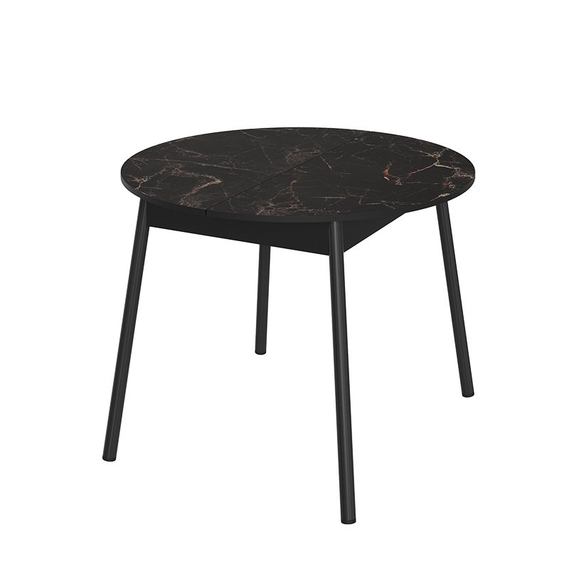 Стол раздвижной Цент (Мебель-Трейд) Мрамор черный