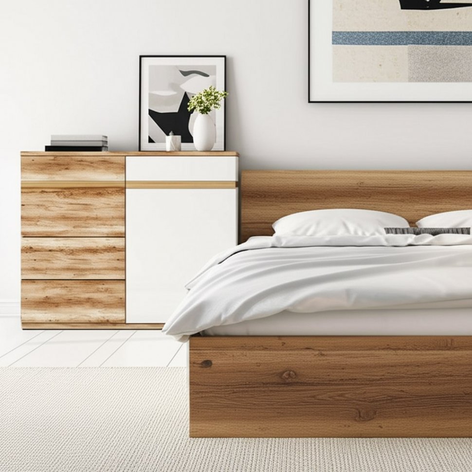 Комод узкий Николь-Люкс 04 (Арника)