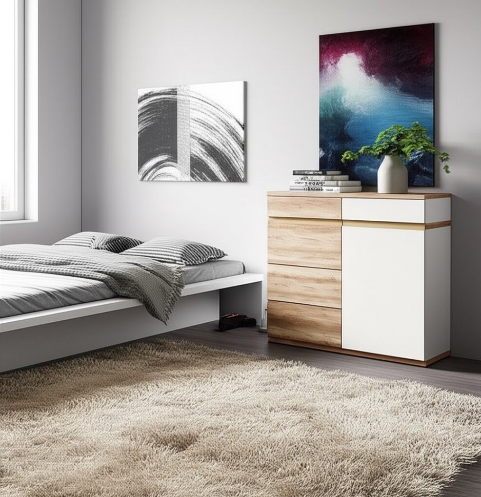 Комод узкий Николь-Люкс 04 (Арника)