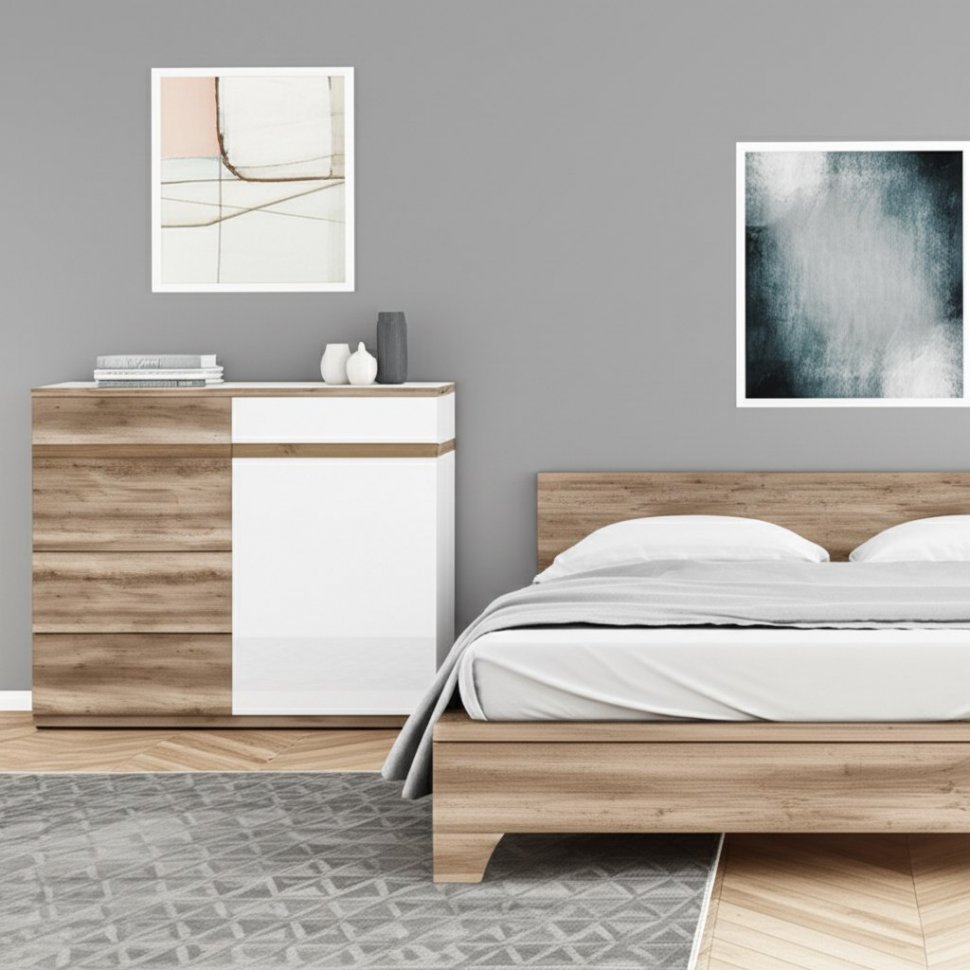 Комод узкий Николь-Люкс 04 (Арника)