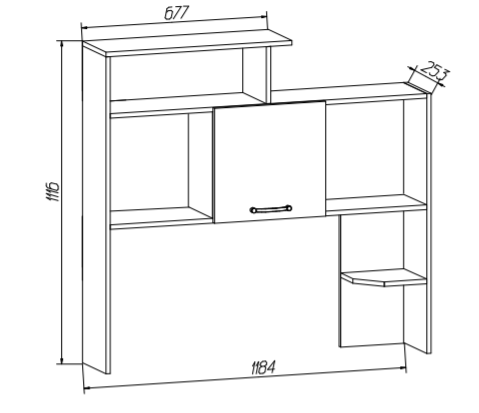 Полка-надставка над столом Вояж MLK