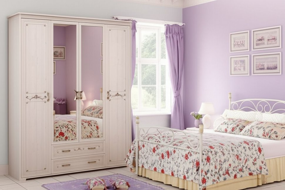 Шкаф четырехдверный с ящиками Арника 02 Афродита