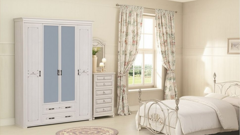 Шкаф четырехдверный с ящиками Арника 02 Афродита