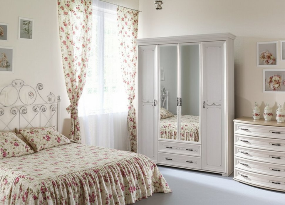 Шкаф четырехдверный с ящиками Арника 02 Афродита