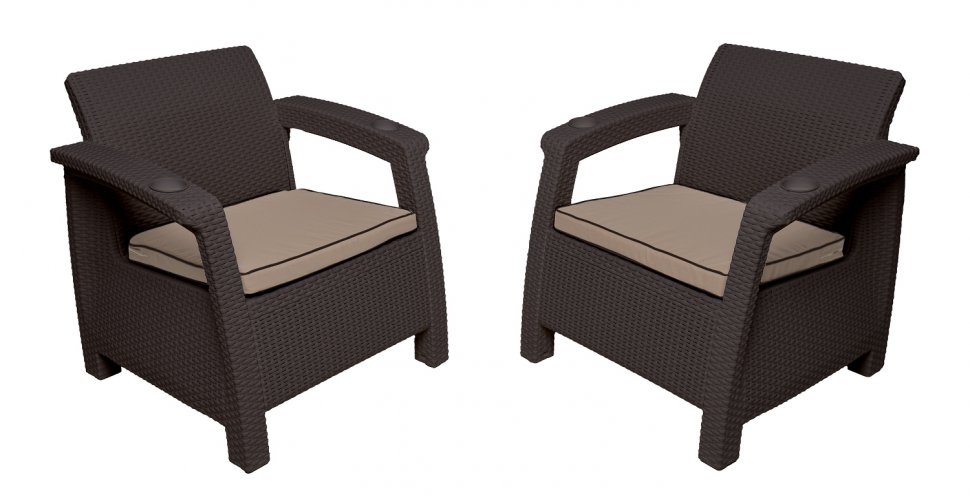 Кресло из искусственного ротанга M7583 Венге