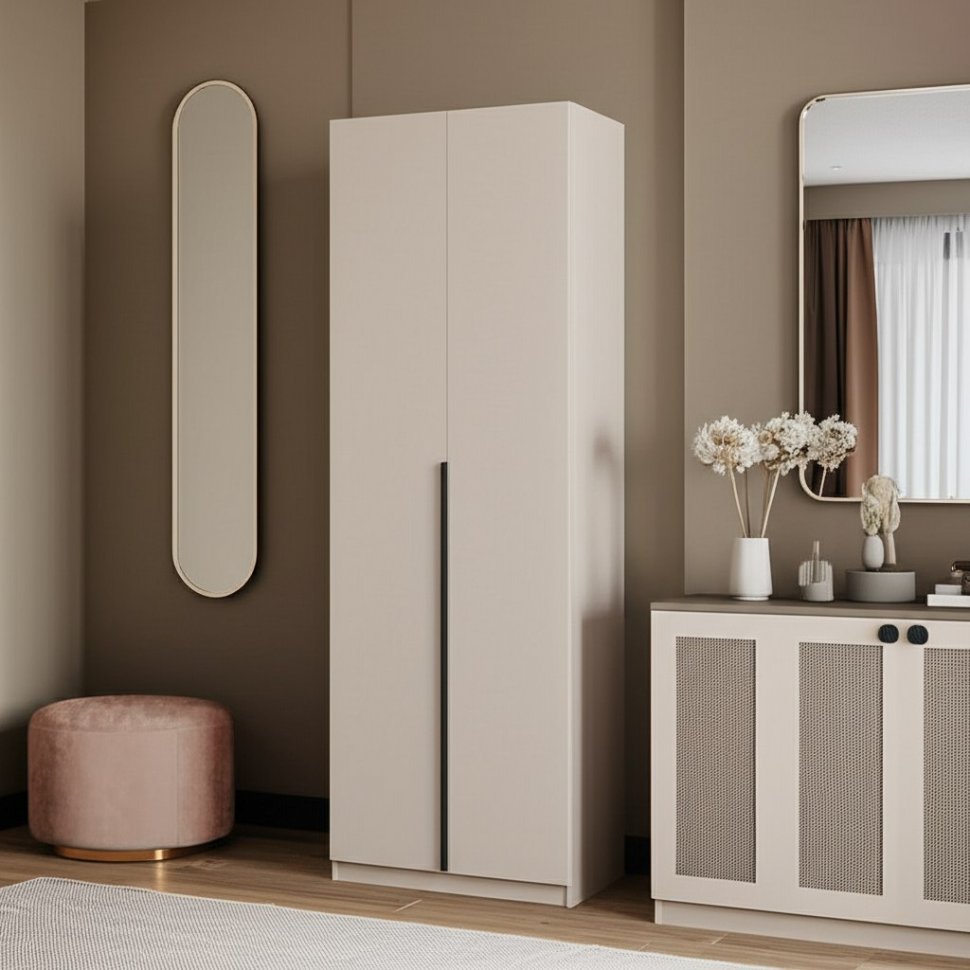 Шкаф распашной с наполнением (3 полки + штанга) ШК 5 (800), Меланж