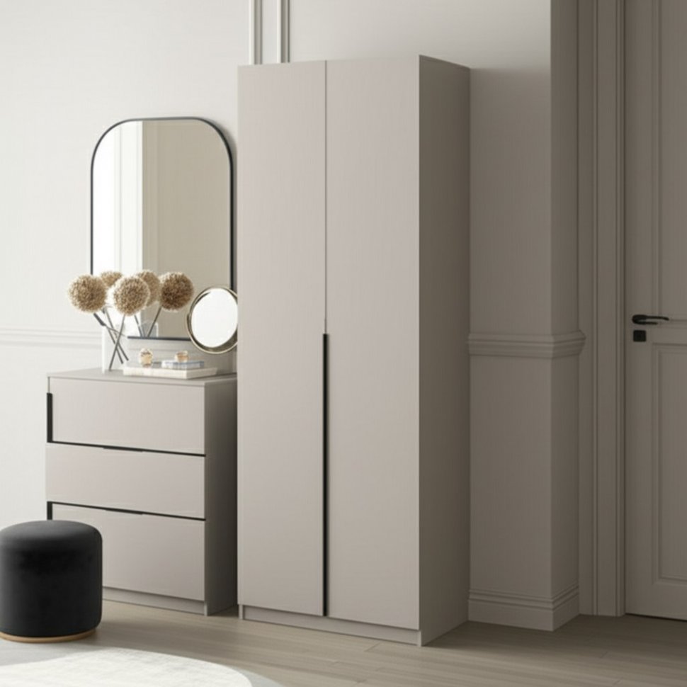 Шкаф распашной с наполнением (3 полки + штанга) ШК 5 (800), Меланж