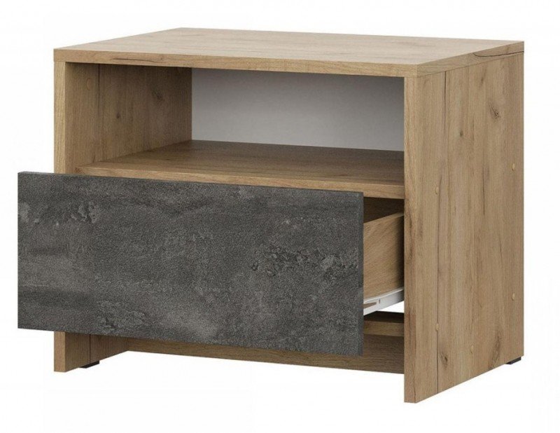 МСП 1 тумба прикроватная / Дуб Золотой/Камень темный