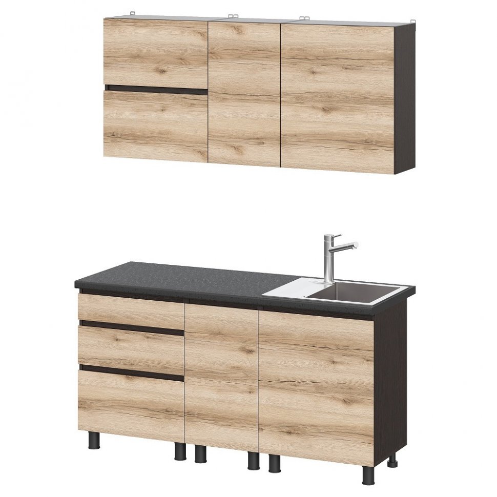 Кухня Берген 1.6 Комплект 5 (Дуб Делано)