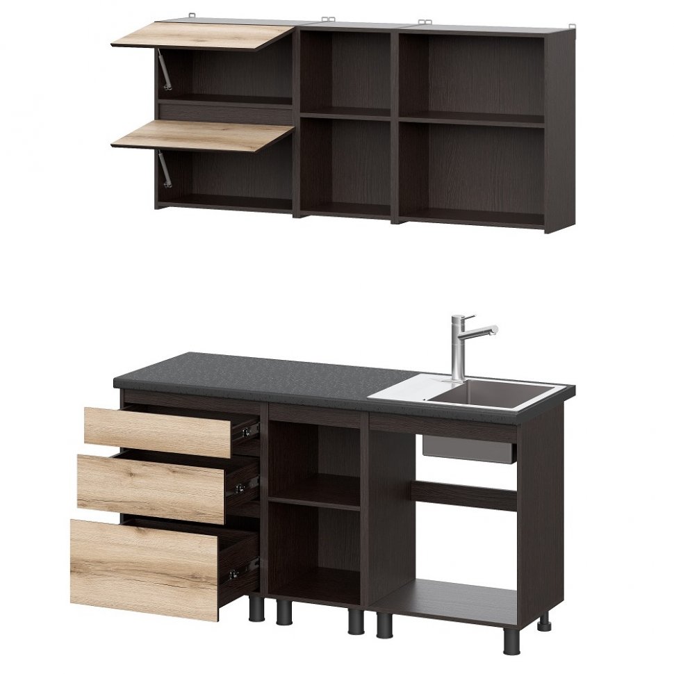 Кухня Берген 1.6 Комплект 5 (Дуб Делано)