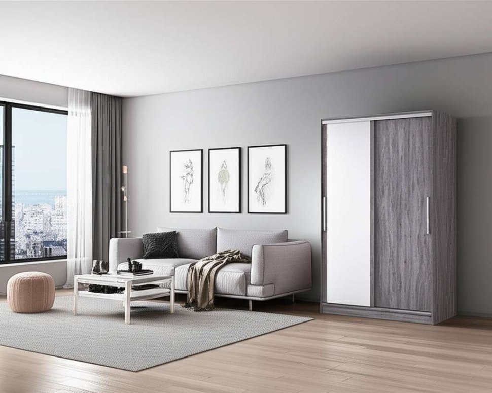 Шкаф-купе Strike 1350 с зеркалом Глазов (Atelier)