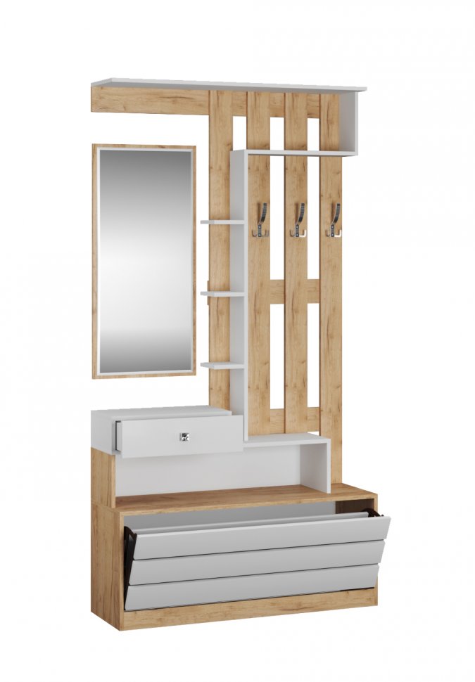 Мини-прихожая Ямайка ЯПЦС-1 (ТЭКС) Дуб Крафт / Белый