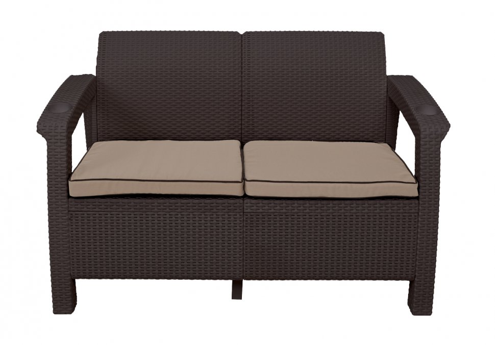 Диван двухместный из ротанга М7584 Венге