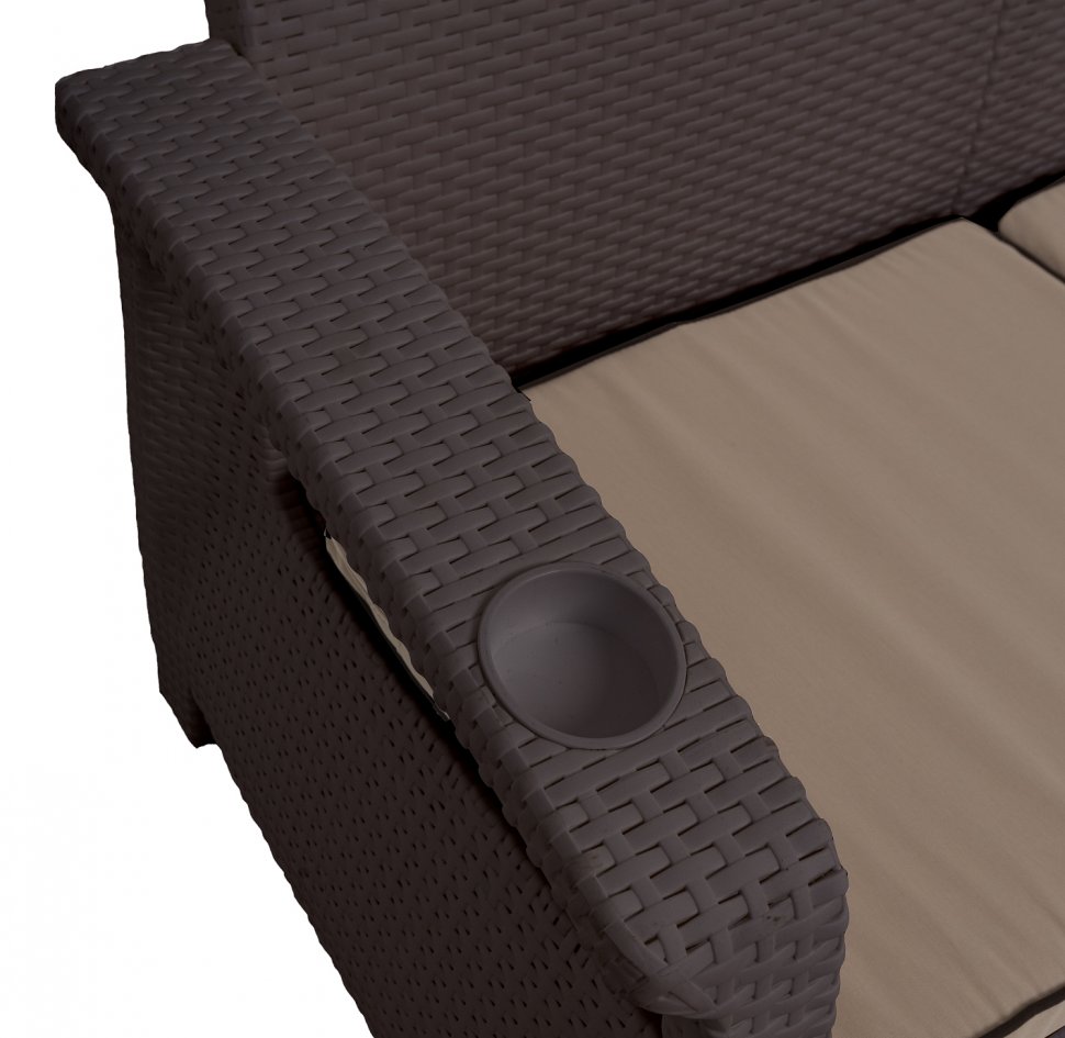 Диван двухместный из ротанга М7584 Венге