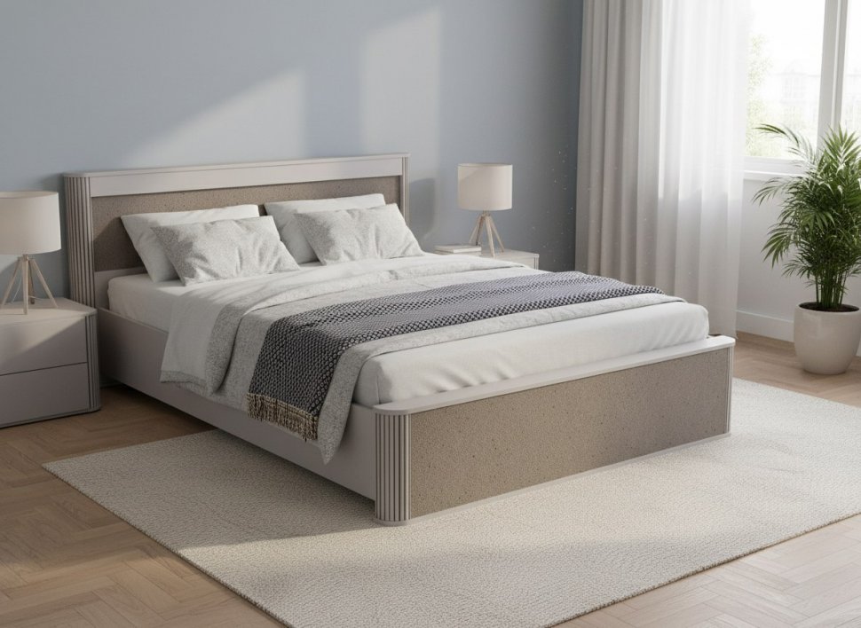 Кровать Фантазия 34.25-02 Кашемир / Кашемир патина