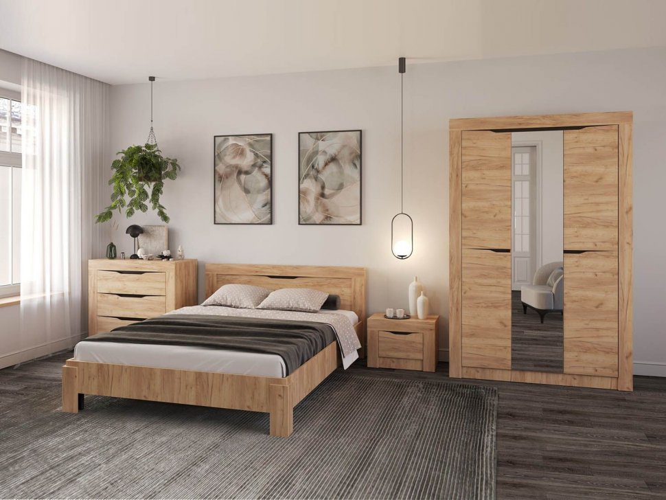 90.05 тумба прикроватная Флорида Дуб золотой / Венге