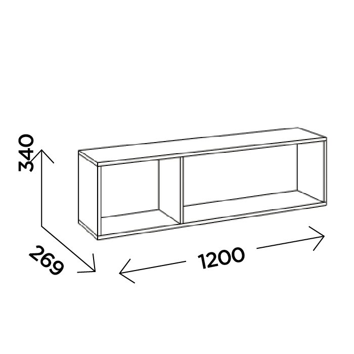 Полка настенная Виллитус М9 (Комфорт-S)