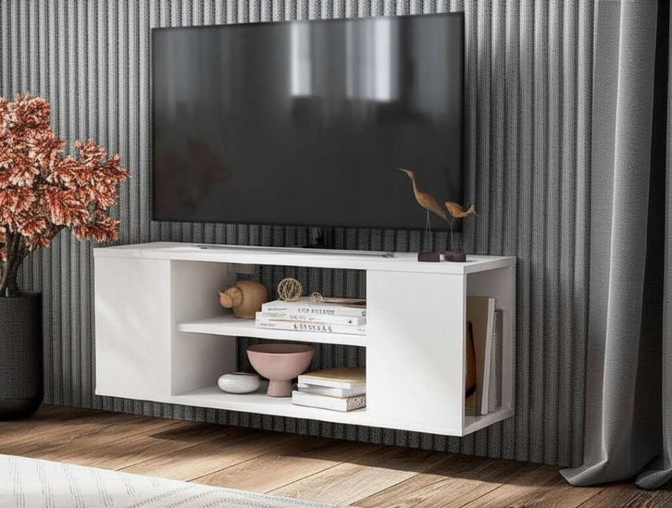 Тумба подвесная Токио (Арника) Белый текстурный