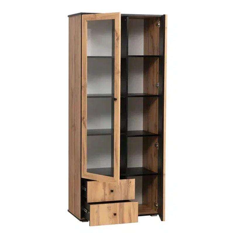 Стенка Либерти 1 (опора h20) Дуб вотан/Черный