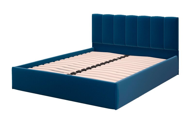 Кровать 140х200 с подъемным механизмом Элен MLK (Синий Велюр Энигма)