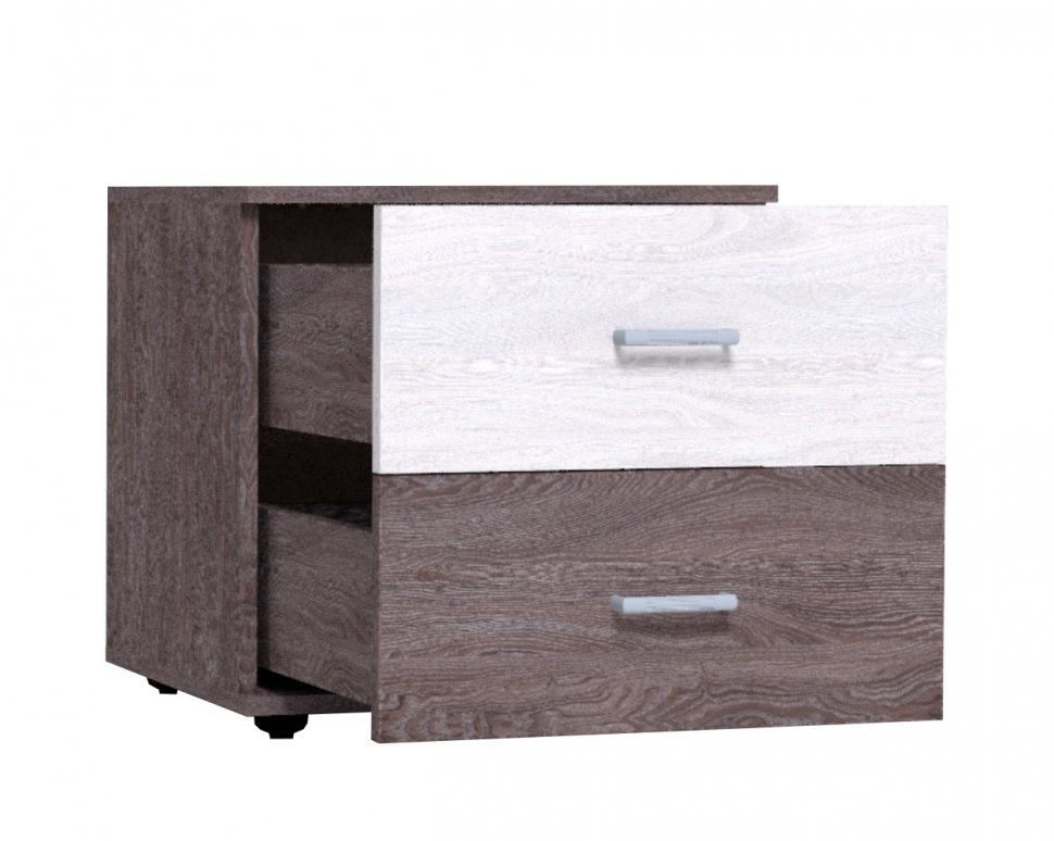 Тумба прикроватная Монако 41 (Глазов) Ясень Анкор темный / Ясень Анкор светлый