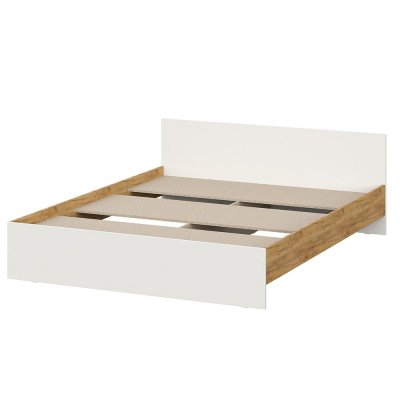 Кровать с проложками 160х200 Денвер, Дуб золотой, Белый шагрень