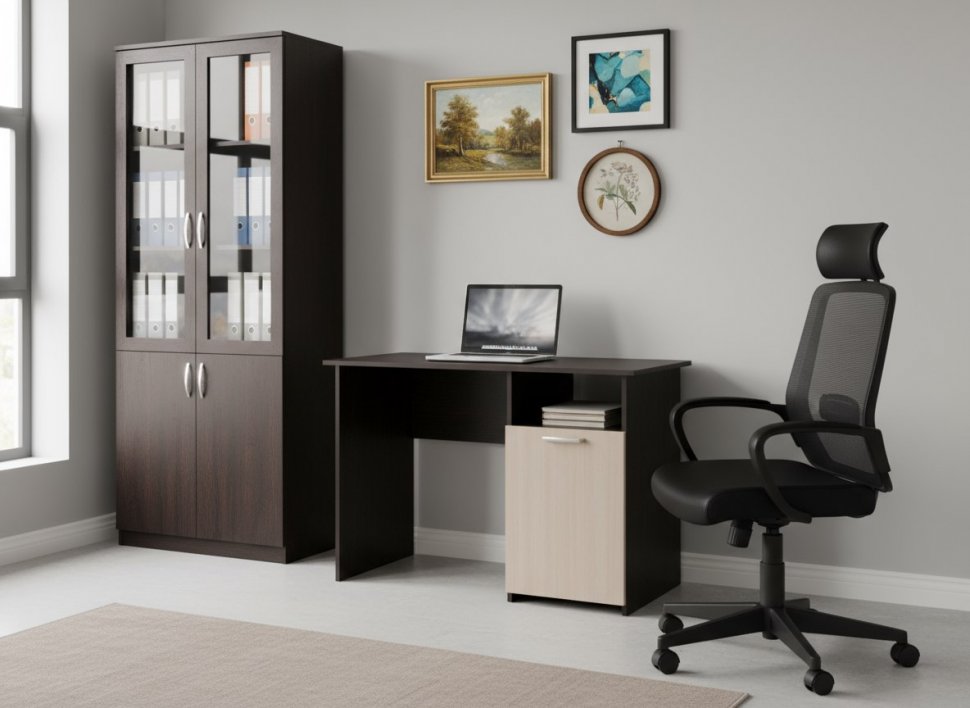 Интел-4 стол компьютерный Бодега Темный / Светлый