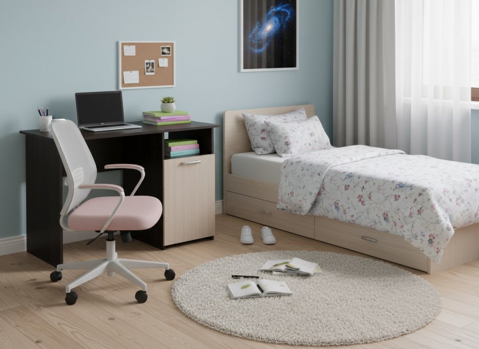 Интел-4 стол компьютерный Бодега Темный / Светлый