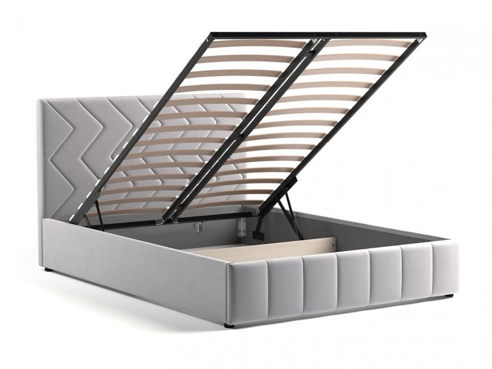 Милана кровать 140 Tenerife silver (светло-серый)