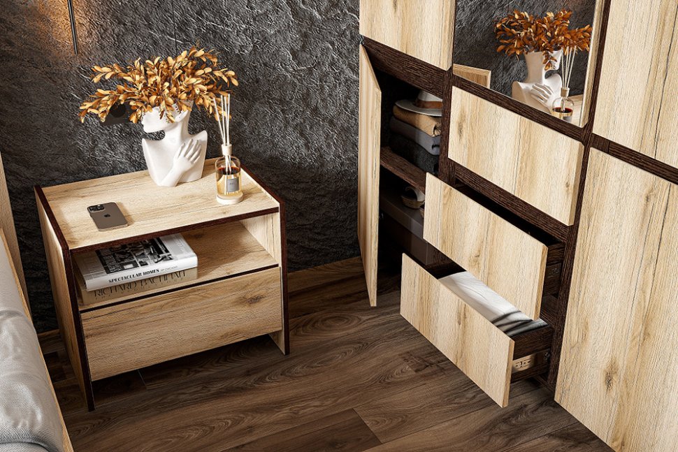 Спальня Прага (SV-Мебель) Дуб Делано