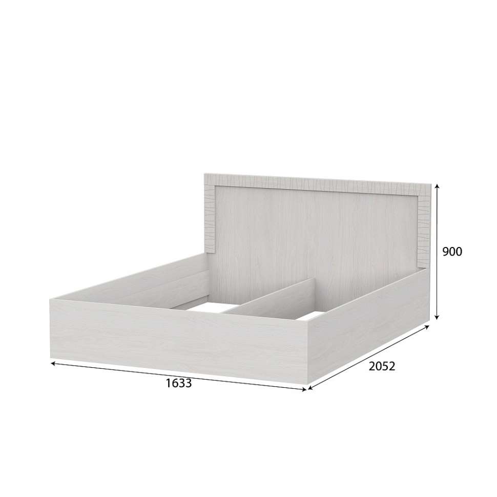 Кровать 160х200 Гамма (SV-Мебель) Ясень Анкор светлый