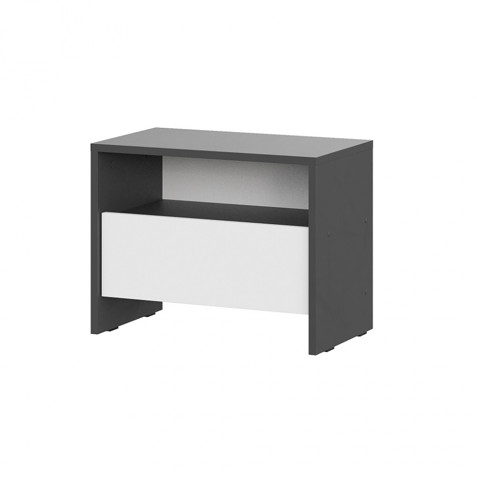 Тумба прикроватная Дольче Графит, Белый