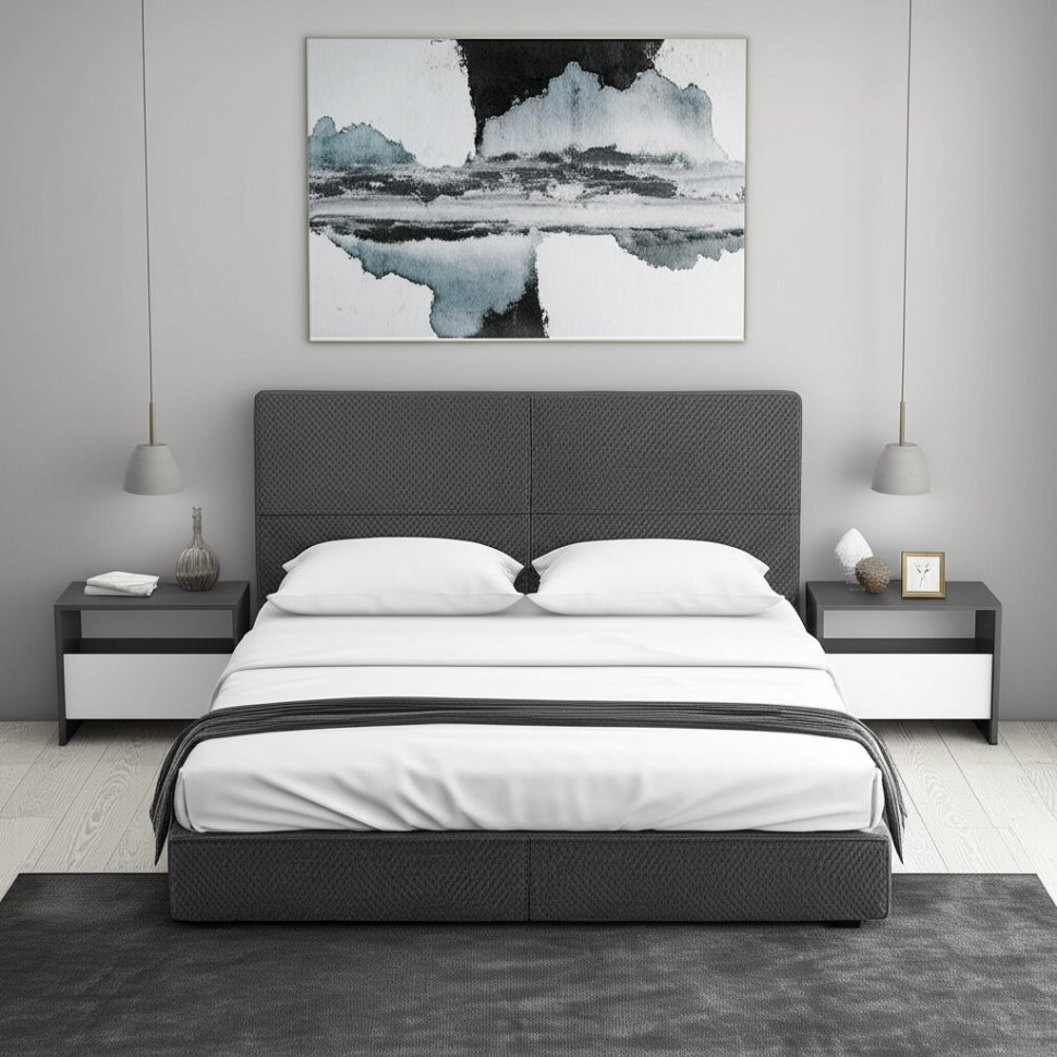 Тумба прикроватная Дольче Графит, Белый