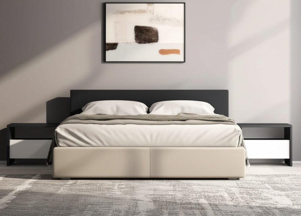 Тумба прикроватная Дольче Графит, Белый