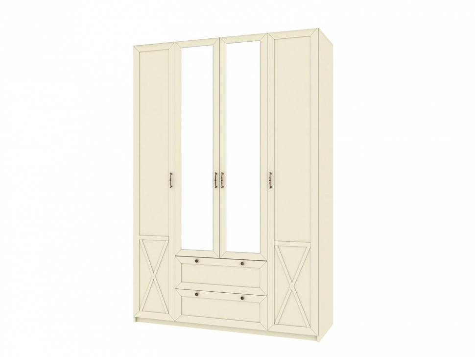 Бэль Шкаф четырехдверный / Слоновая кость