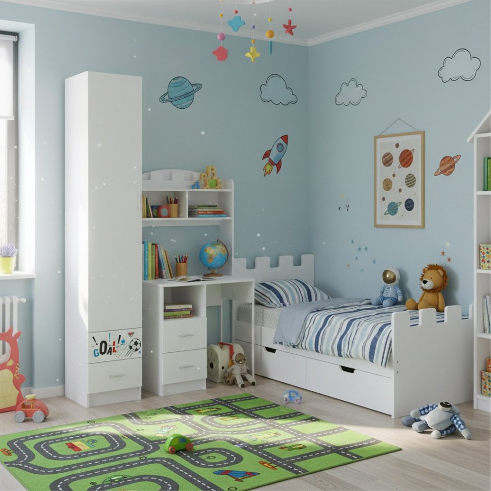 Пенал закрытый Вега Boy, Белый