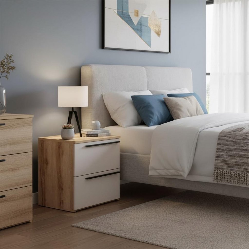 200.20 тумба прикроватная Арден Дуб Делано / Сантьяго софт