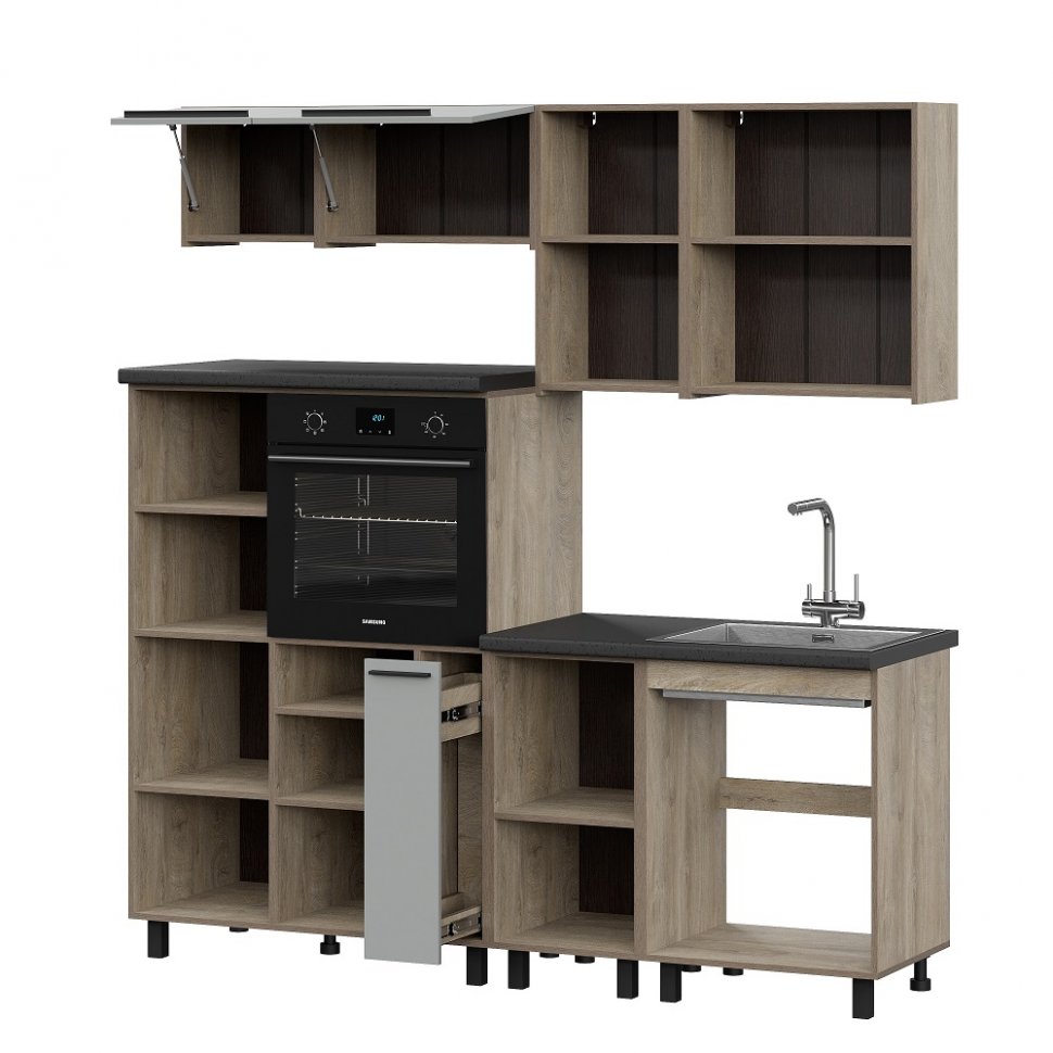 Шкаф МЦН под духовку 100 см Этна 10ш1 (Софт Грей)