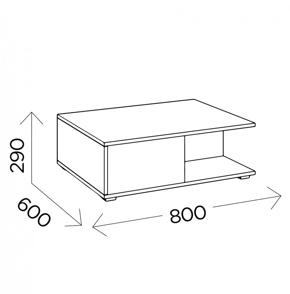 Столик журнальный Виллитус М10 (Комфорт-S)