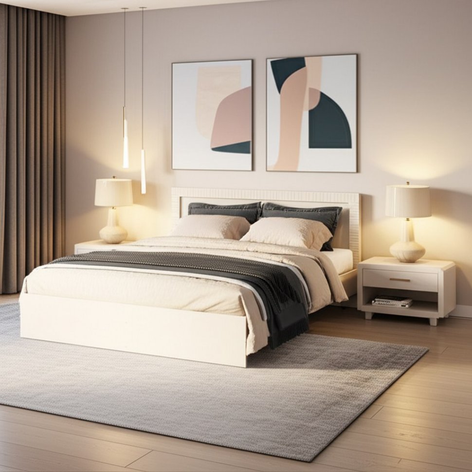 Кровать с основанием Калипсо 160х200, Бежевый