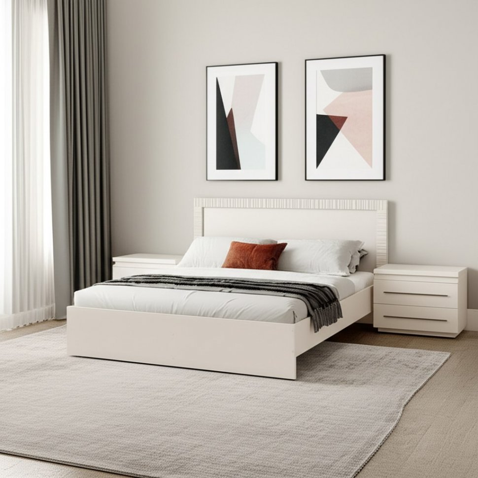 Кровать с основанием Калипсо 160х200, Бежевый