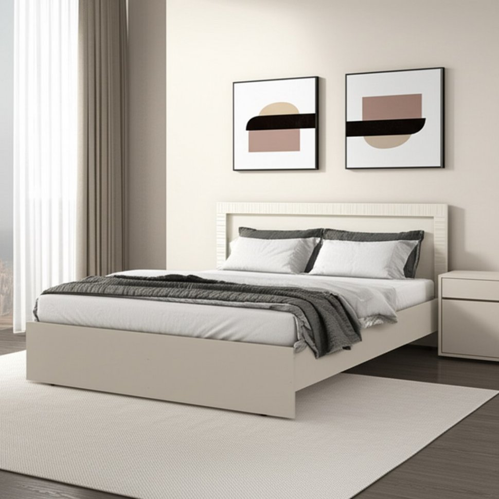 Кровать с основанием Калипсо 160х200, Бежевый