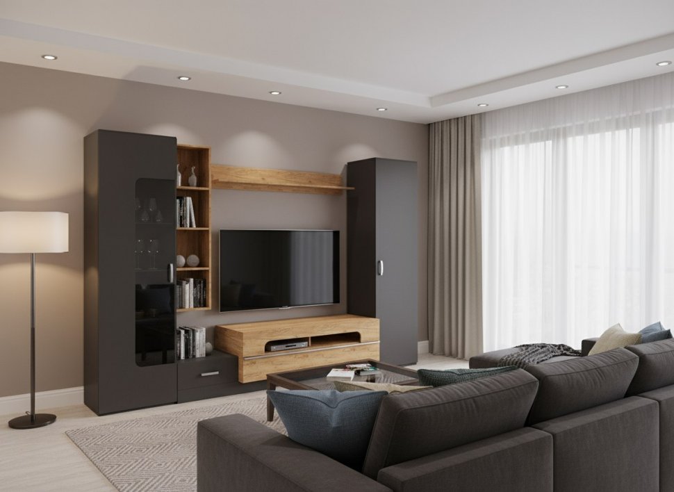 Loft - 20 стенка ТВА Бронзовый Век / Дуб Вотан