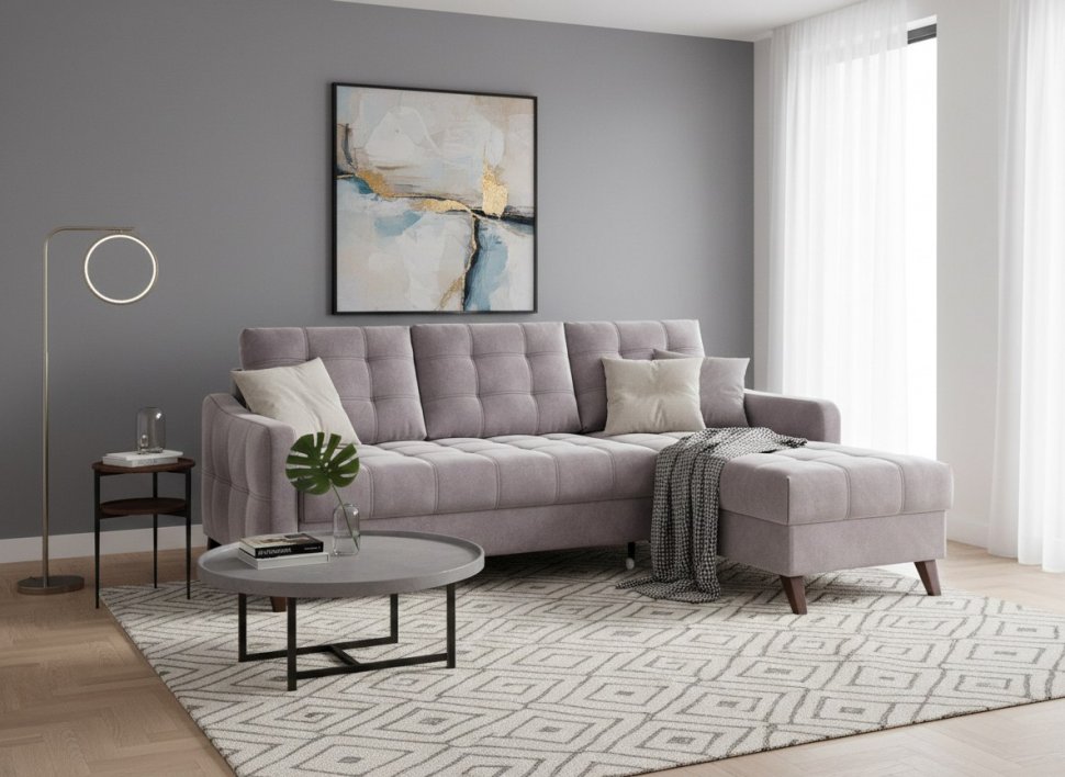 Диван угловой Римини-1 Кашемир 890