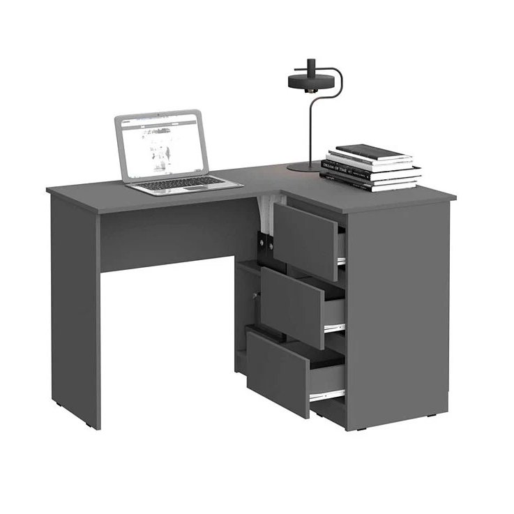 Стол письменный угловой Денвер (Графит серый)