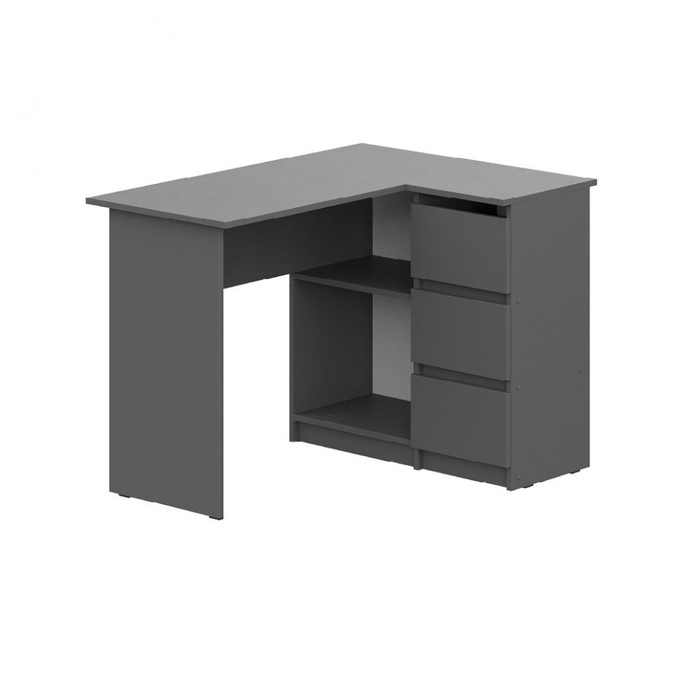 Стол письменный угловой Денвер (Графит серый)